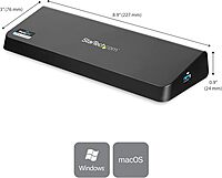 StarTech.com USB 3.0 Docking Station - 4K - HDMI / DisplayPort - with Fast Charge / Ethernet / Audio