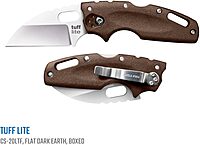 COLD STEEL Tuff Lite Pocket Folding Knife - AUS8A Sheepsfoot Plain Blade, Griv-Ex Handle