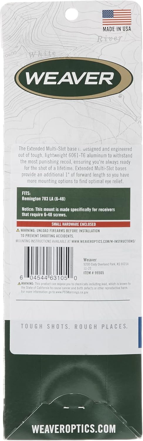 WEAVER Extended Multi Slot Base Remington 783 LA