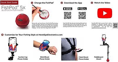 Hawkeye FishPod 5X Bluetooth Fish Finder