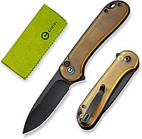 CIVIVI Elementum II Pocket Folding Knife 2.96in Blade Button Lock Deep-Carry Clip