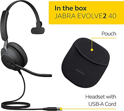 Jabra Evolve2 40 SE Wired Noise-Cancelling Headset