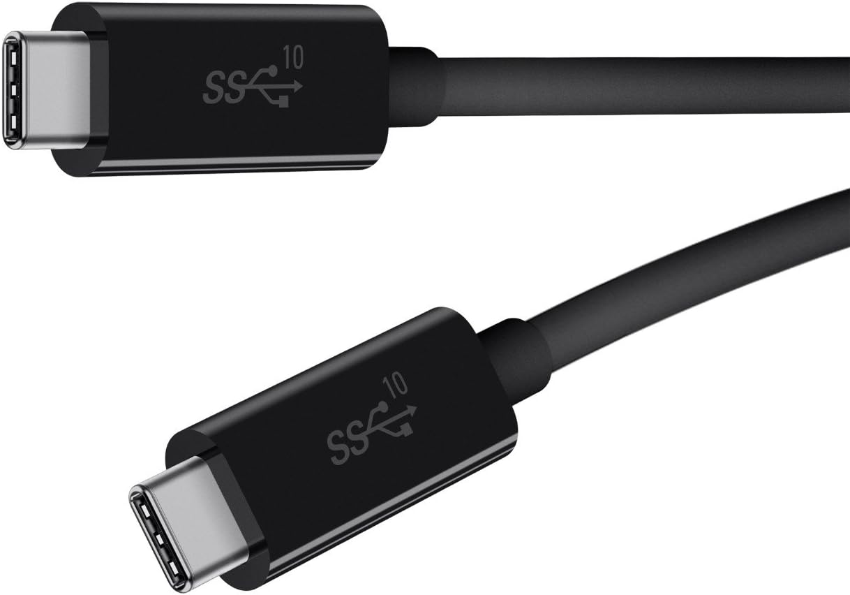 Belkin USB-C to USB-C Cable - 3.1 USB-C - 10 Gbps Data Transfer - 100 Watt - 1 Meter/3.3ft - Black