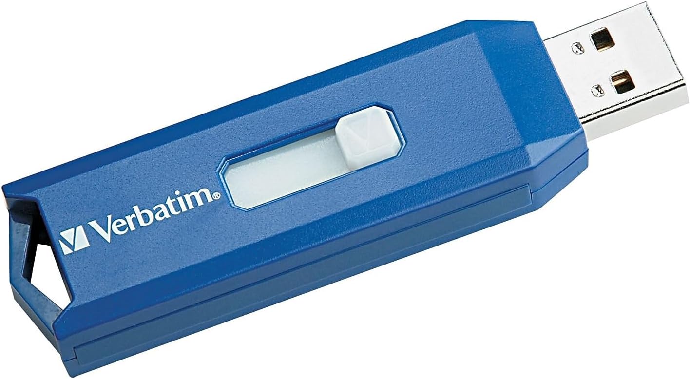 VERBATIM USB 2.0 Retractable Cap-less Flash Drive - Universally Compatible
