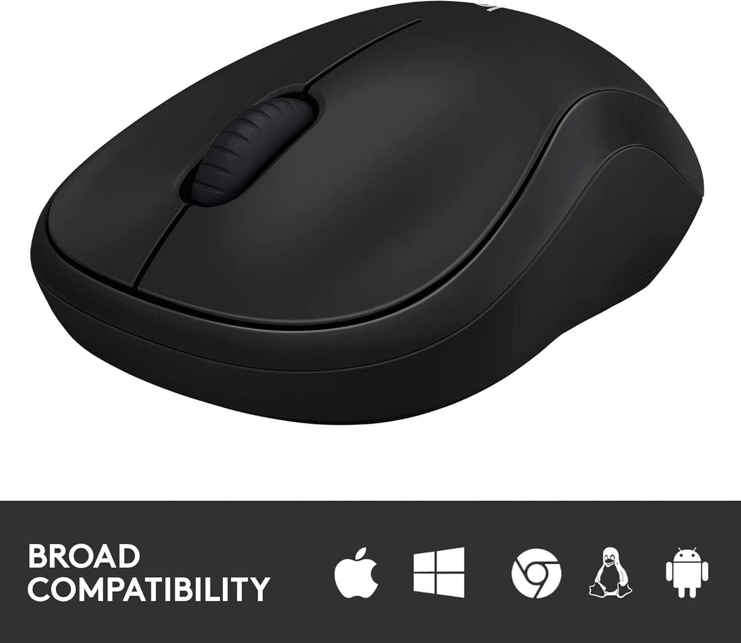 LOGITECH M185 Wireless Mouse, 2.4GHz with USB Nano Receiver, 1000 DPI, Ambidextrous