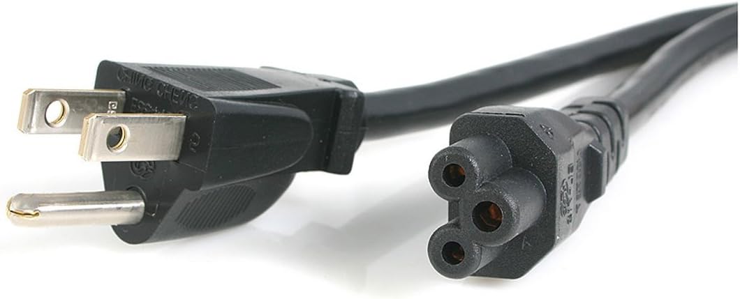 StarTech.com Laptop Power Cord NEMA 5-15P to IEC C5 18AWG 10A 125V