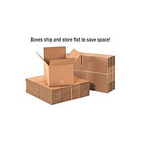 Aviditi 242418DPB Deluxe Packing Corrugated Cardboard Box 24" L x 24" W x 18" H, Kraft, for Shipping