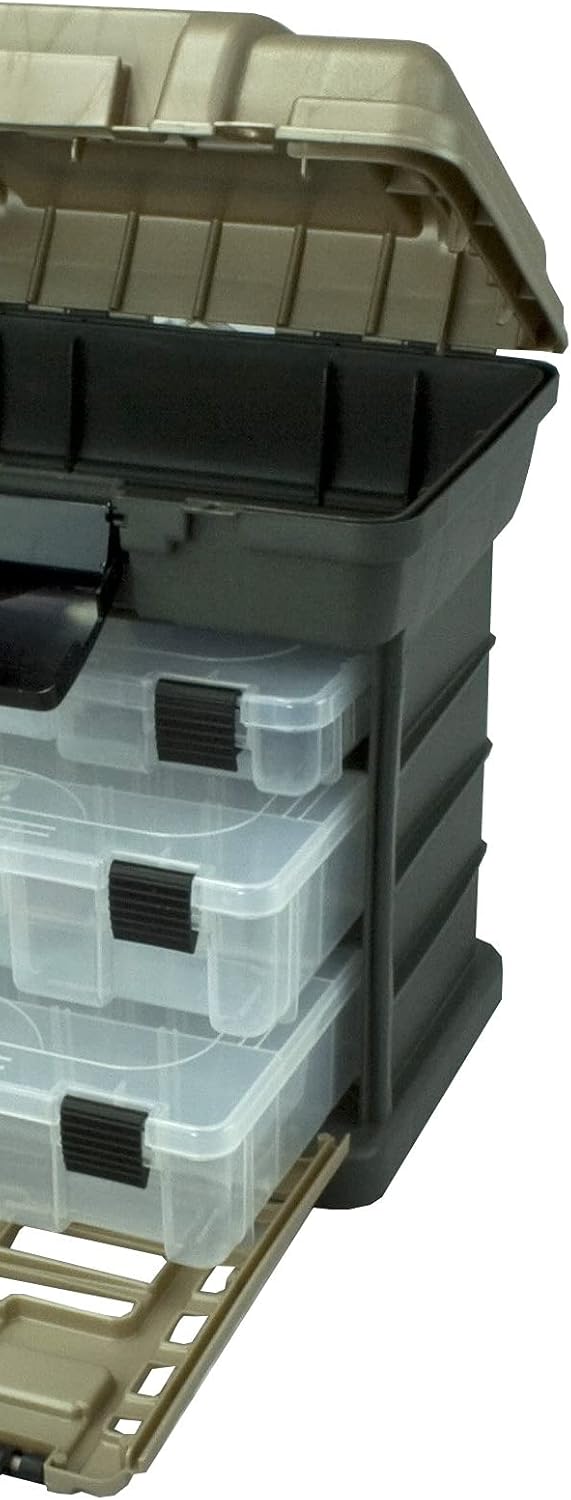 Plano Molding 1363 Stow N Go Toolbox, Graphite Gray and Sandstone Medium Organizers