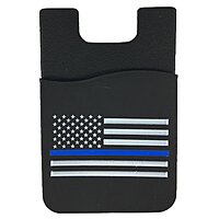 THIN BLUE LINE Adhesive Phone Card Holder