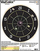 Champion Targets 45825 Adhesive Visicolor Targets, Dartboard, 10 Pack