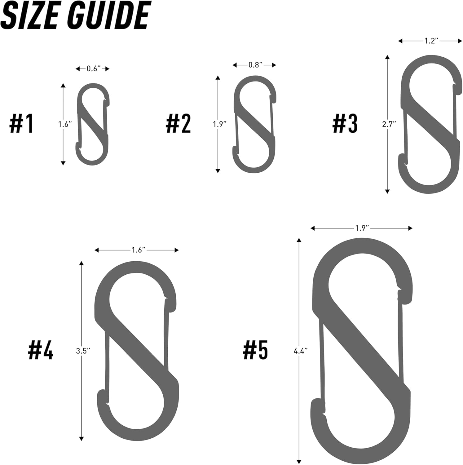 NITE IZE S-Biner Dual Carabiner, Stainless-Steel