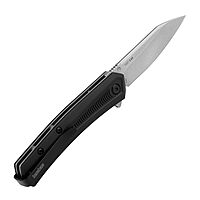 Kershaw Raygun Folding Pocket Knife, 2.8 inch 4Cr14 Gray Stainless Steel Blade, Stonewashed Finish, Black Handle, Liner Lock