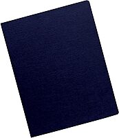 Futura Oversized Pre-Punched Presentation Covers, Plastic, Round Corners, 11.25 x 8.75, Navy, 25/Pack