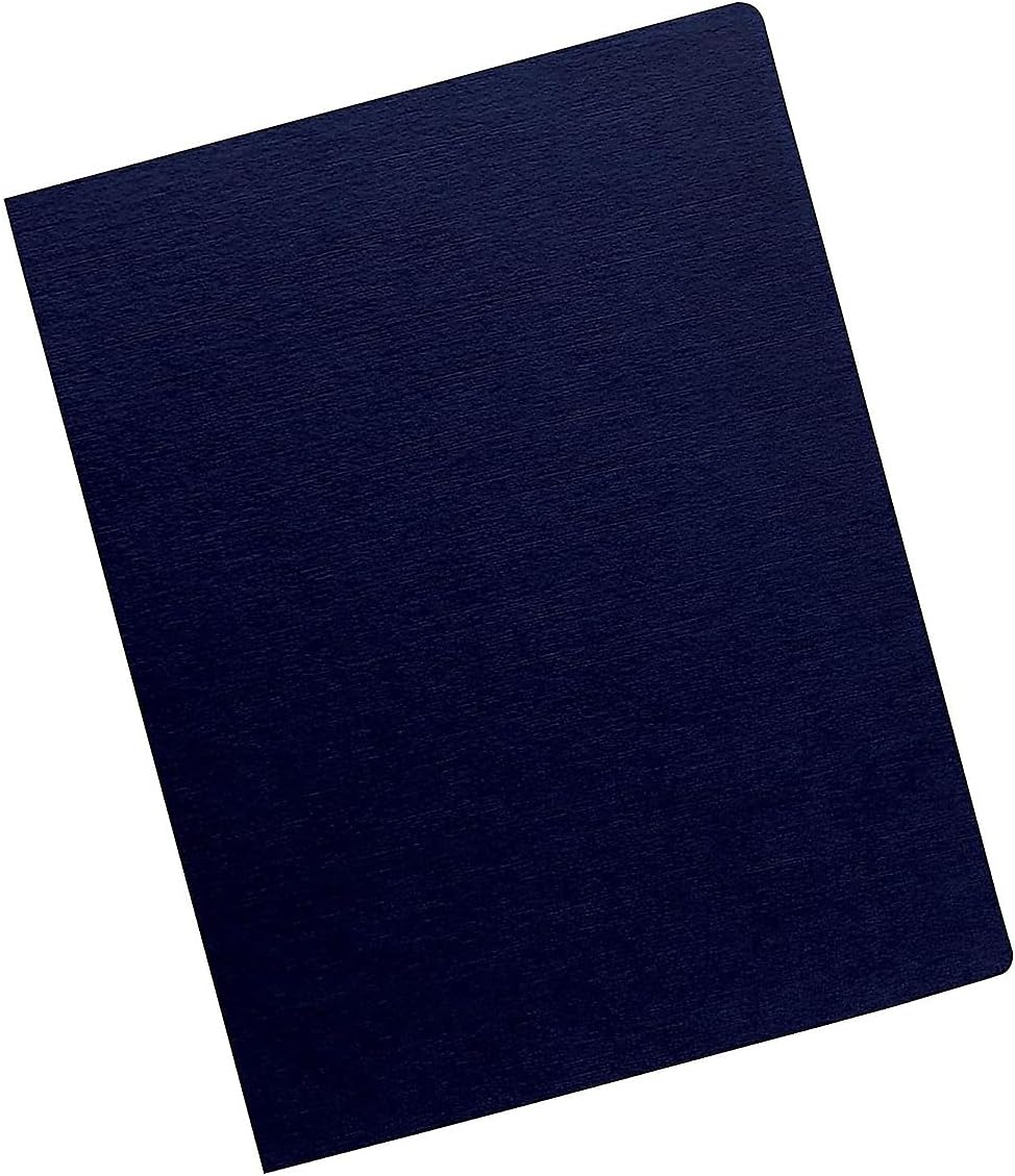 Futura Oversized Pre-Punched Presentation Covers, Plastic, Round Corners, 11.25 x 8.75, Navy, 25/Pack