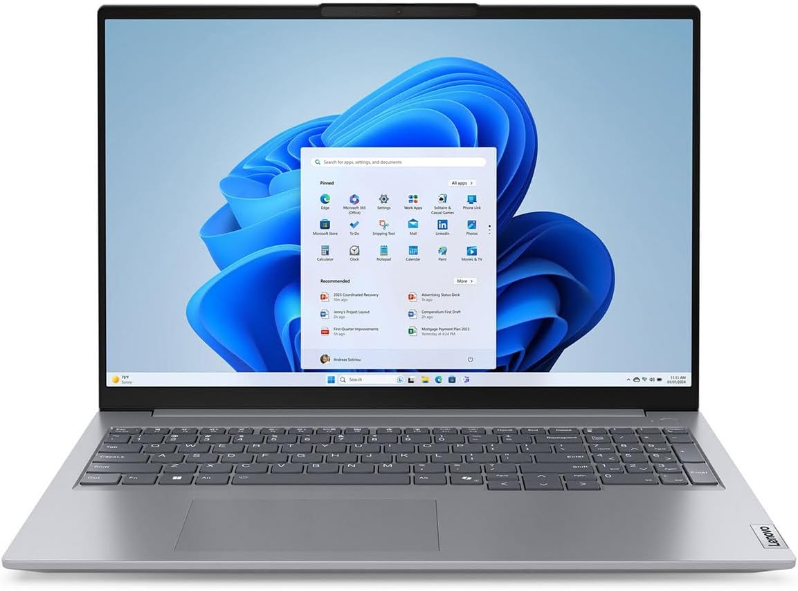 Lenovo ThinkBook 16 G7 ARP 21MW0002US 16" Touchscreen Notebook - WUXGA - AMD Ryzen 5 7535HS - 16 GB - 512 GB SSD