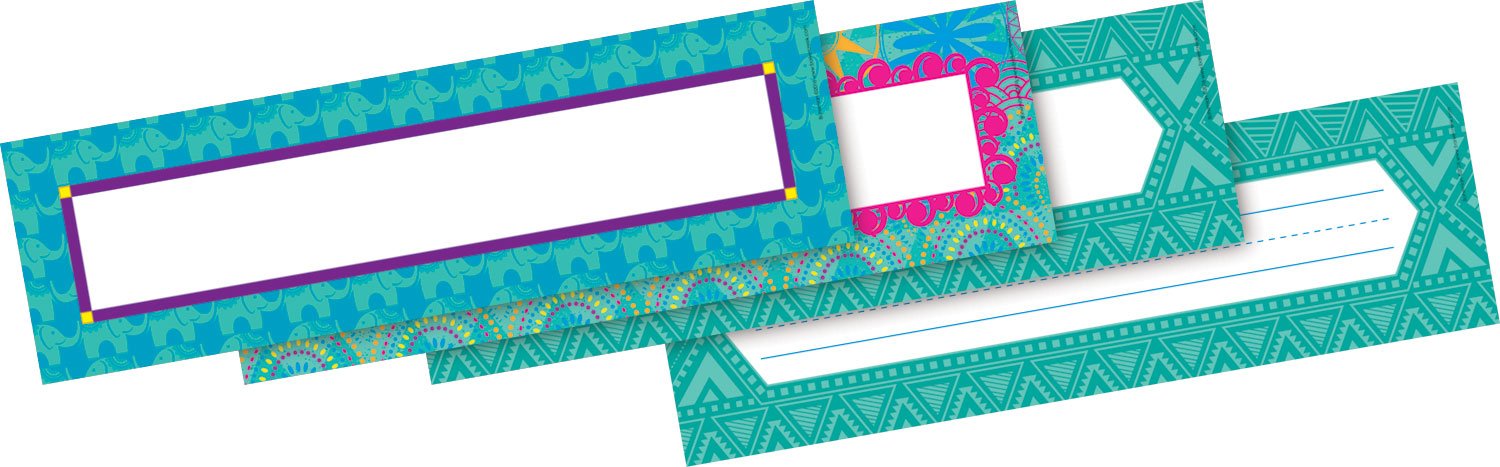 Barker Creek Double-Sided Desk Nameplates & Bulletin Board Signs