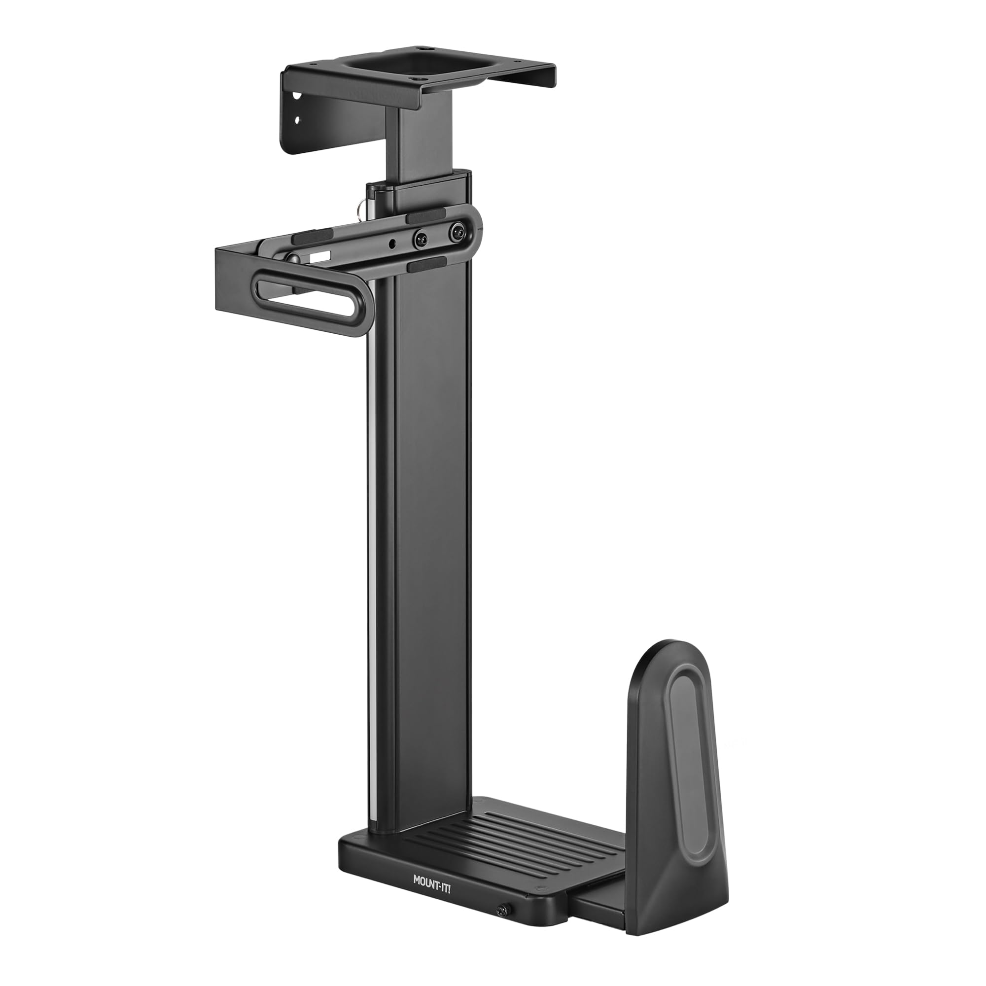 Mount-It! CPU Under Desk Mount Bracket, Height Adjustable Heavy Duty Computer Tower Wall Mount, 44 lbs Weight Capacity