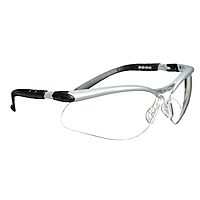 3M BX Safety Glasses, 20 Pair, ANSI Z87, Anti-Fog Anti-Scratch Clear Lens, Silver/Black Frame, Adjustable Length Temples and Lens Angle Clear Lens, Silver/Black Frame Pack of 20 Anti-fog, Anti-scratch