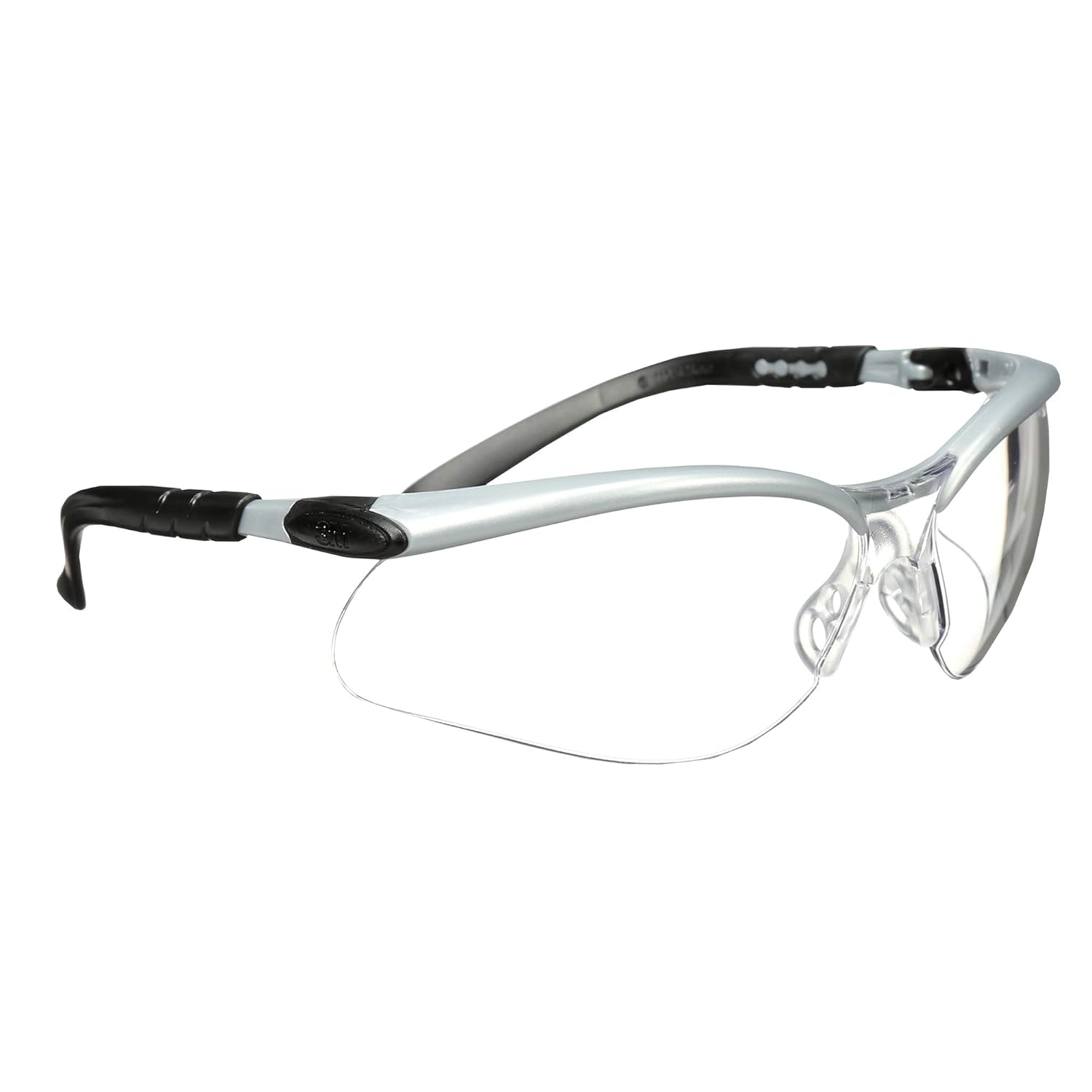 3M BX Safety Glasses, 20 Pair, ANSI Z87, Anti-Fog Anti-Scratch Clear Lens, Silver/Black Frame