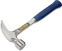 ESTWING Framing Hammer - 22 oz Straight Rip Claw with Milled Face & Shock Reduction Grip - E3-22SMR Milled Face 22 oz