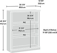 Sauder Select 3-Shelf Bookcase