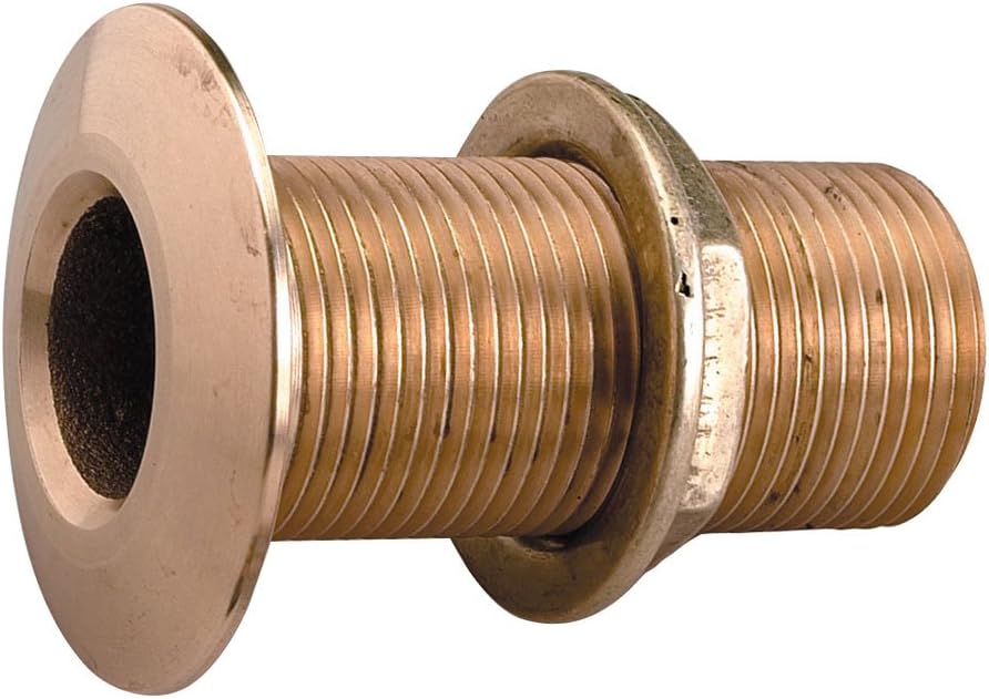 PERKO Thru-Hull Fitting w/ Pipe Thread Bronze Flange