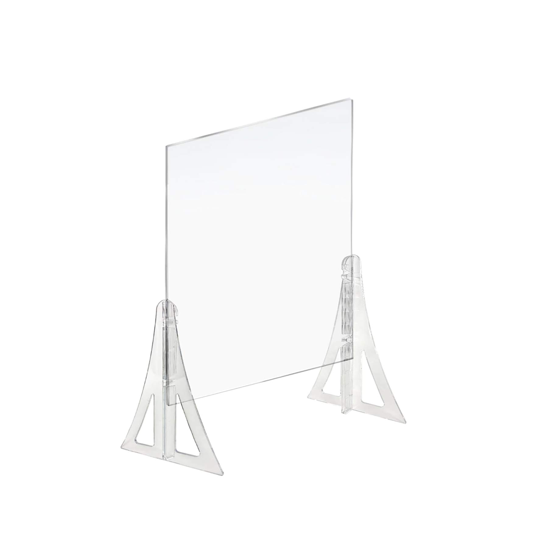 Azar Displays Protective Sneeze Guard for Counter and Desk - Portable Plexiglass Barrier (Pack of 2)
