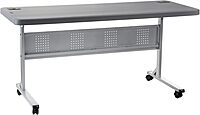 National Public Seating, 24x60 Flip-N-Store Training Table, Charcoal, Height 29.5 in, Model# BPFT-2460-20