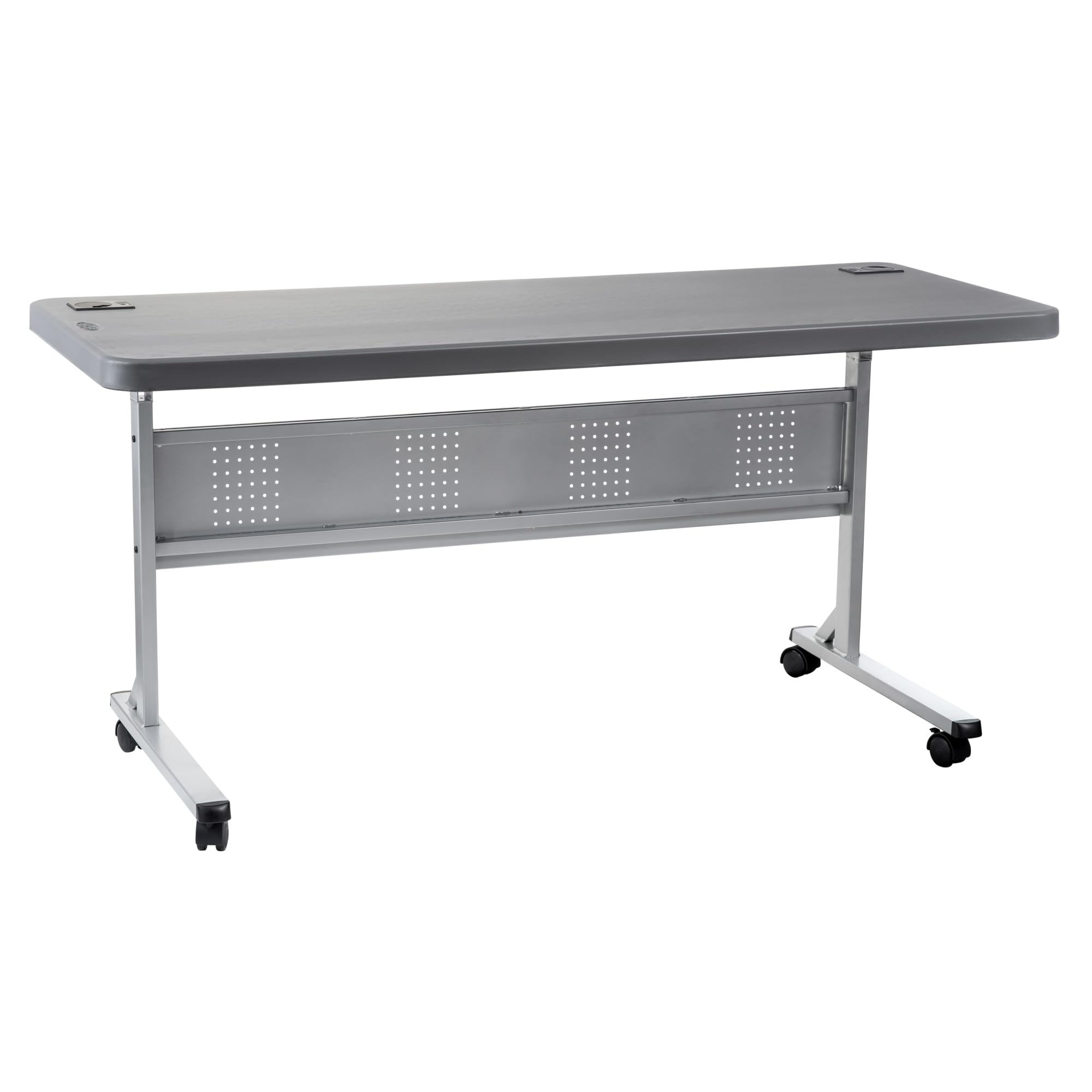 National Public Seating, 24x60 Flip-N-Store Training Table, Charcoal, Height 29.5 in, Model# BPFT-2460-20