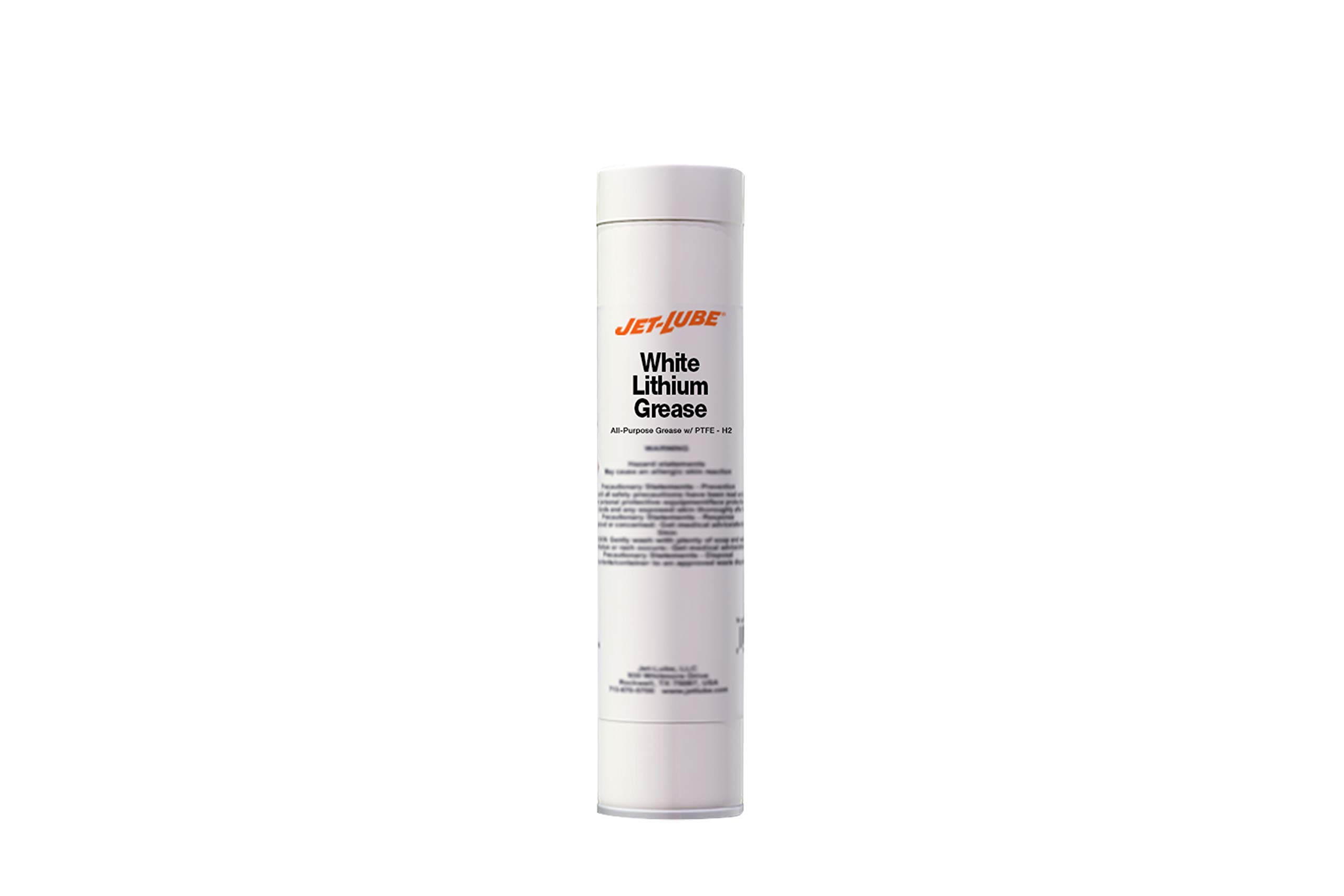 Jet-Lube White Lithium Grease - All-Purpose | Heavy Loads | Water-resistant | Pumpable | NLGI #2 | Contains PTFE | 14 oz.