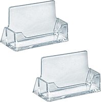 Azar Displays 252010-2PK Counter Business Card Holder, Clear, 2-Pack