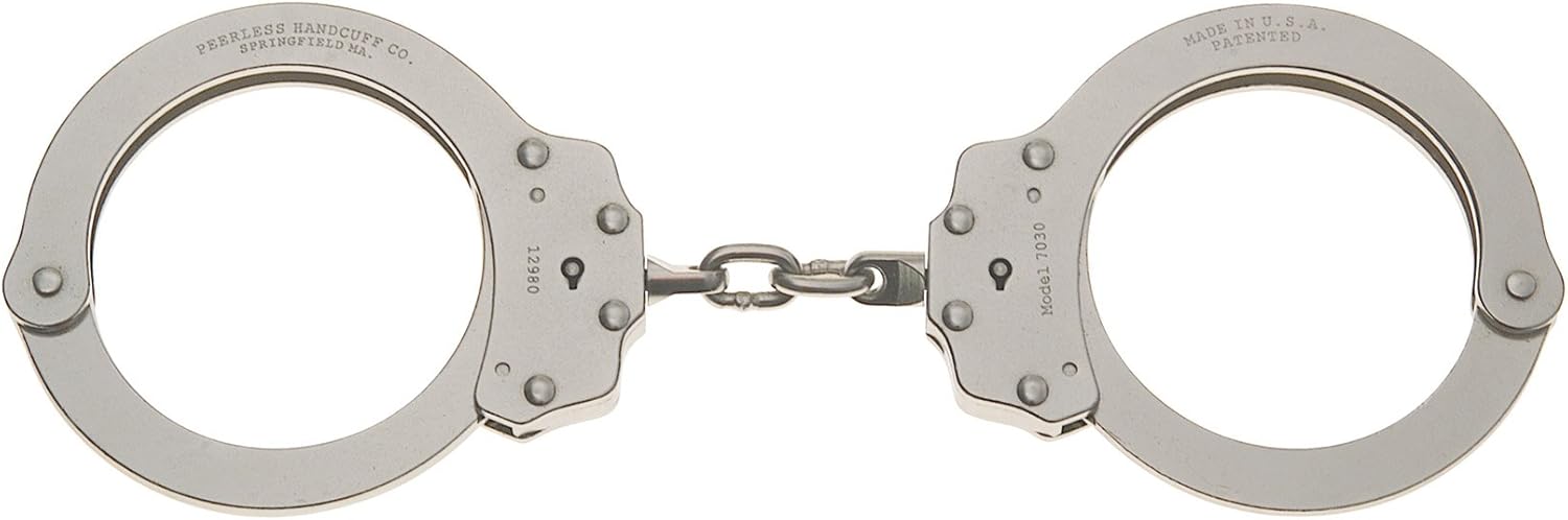 Oversize Chain Handcuff Model 7030 Nickel Finish