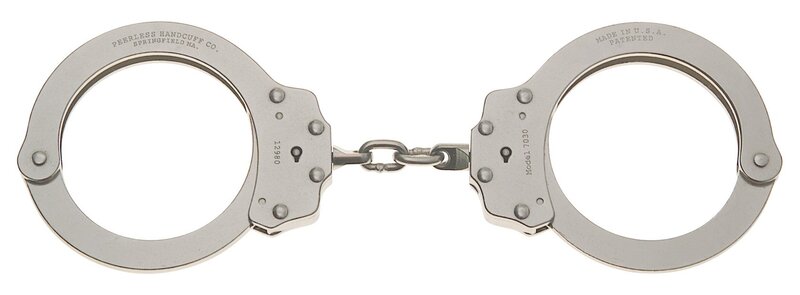 Oversize Chain Handcuff Model 7030 Nickel Finish