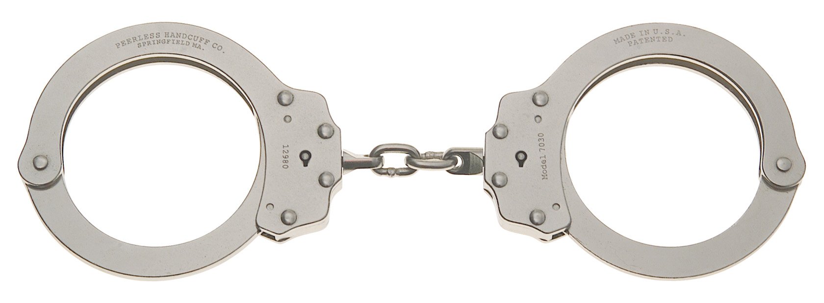Oversize Chain Handcuff Model 7030 Nickel Finish