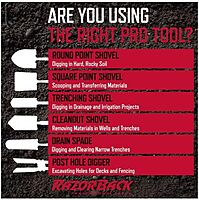 Ames Razor-Back Long Handle Round Point Shovel