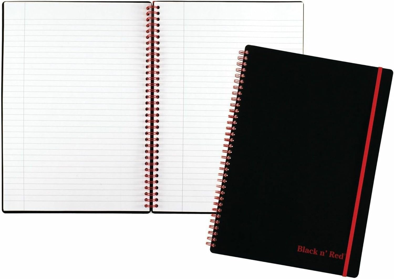 Black n' Red Notebook, Business Journal, Optik Paper, Wirebound, 70 Sheets, Ruled, SCRIBZEE-compatible