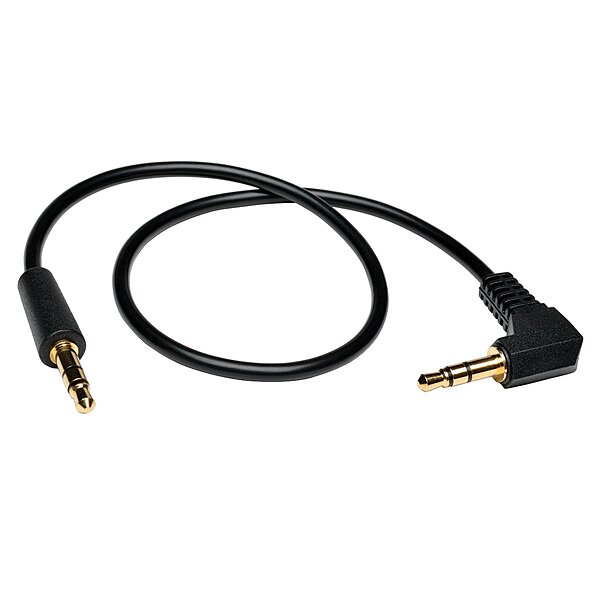 TRIPP LITE 3.5mm Mini Stereo Audio Cable with One Right Angle Plug