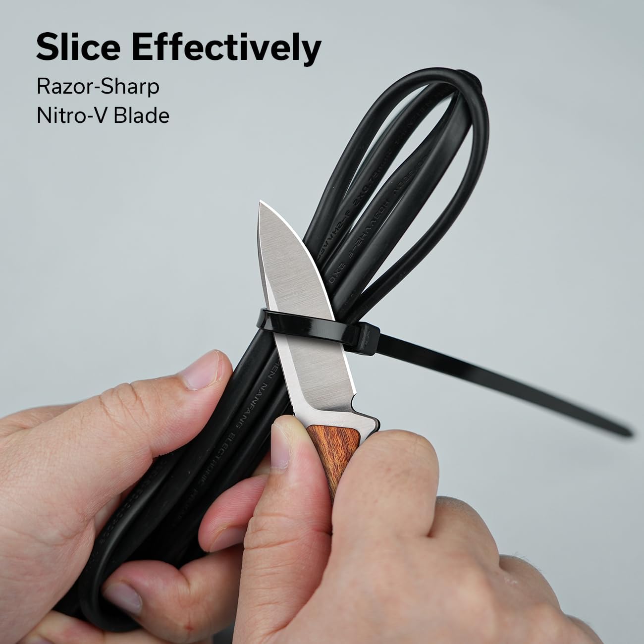 CIVIVI Mini Elementum Fixed Blade Knife with Kydex Sheath and Chain