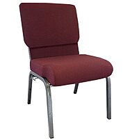 Flash Furniture Advantage Maroon Church Chair 20.5 in. Wide