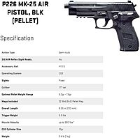 SIG SAUER P226 MK-25 CO2-Powered .177 Cal Semi-Auto Air Pistol