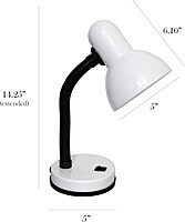 SIMPLE DESIGNS LD1003 Basic Metal Desk Lamp with Flexible Hose Neck