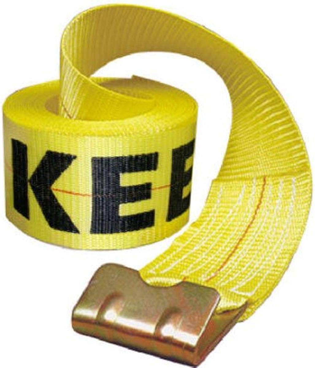 Keeper – 4” x 30’ Winch Strap with Flat Hook - 5,000 lbs. Working Load Limit and 15,000 lbs. Break Strength