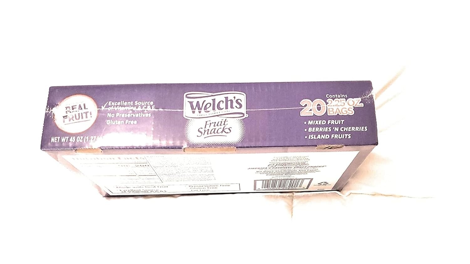 Welchs Fruit Snacks Variety Pack, 2.25 Oz, Pack Of 20 Pouches