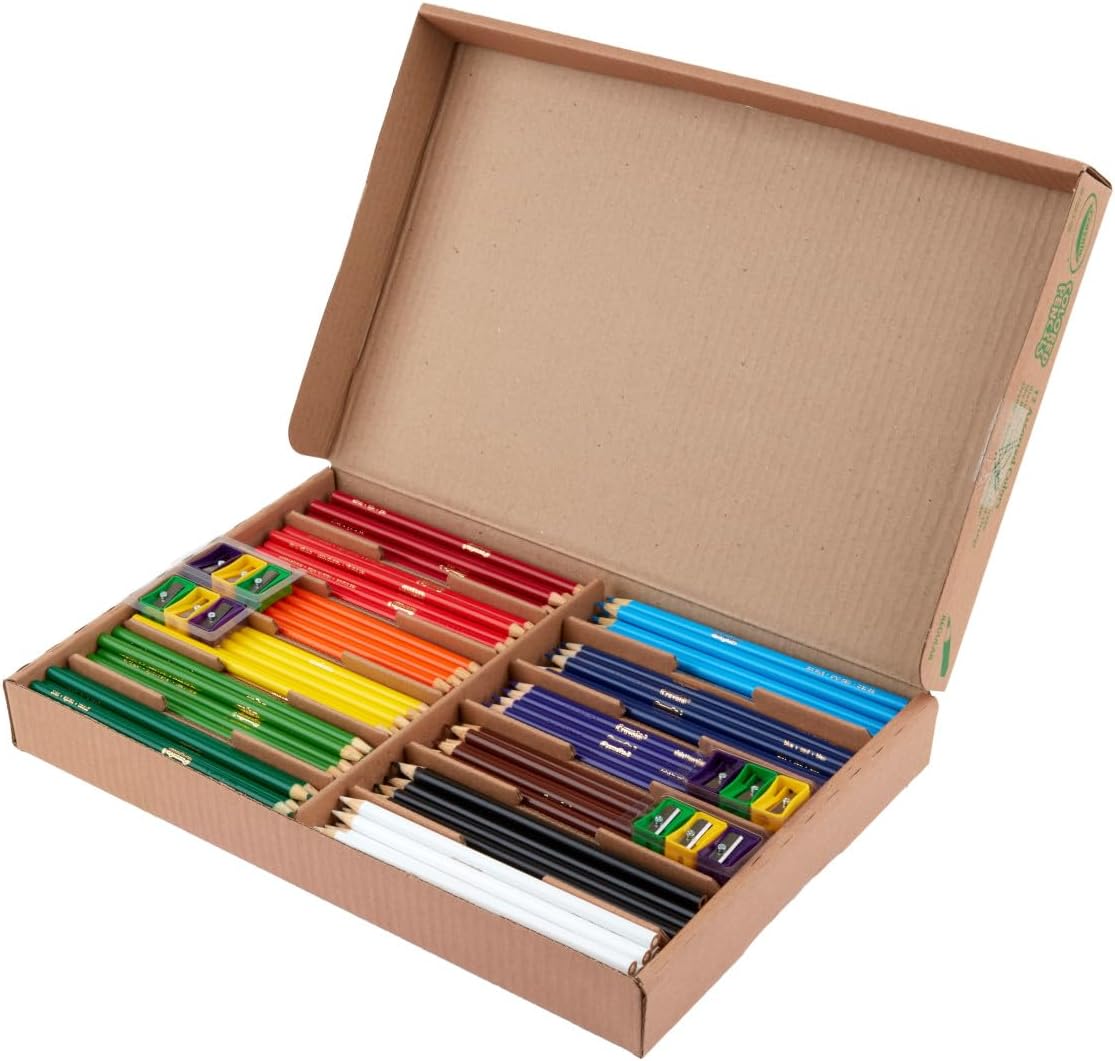 Crayola Colored Pencils Classpack (240ct), Must Have Classroom Supplies for Teachers, Bulk Colored Pencils for School