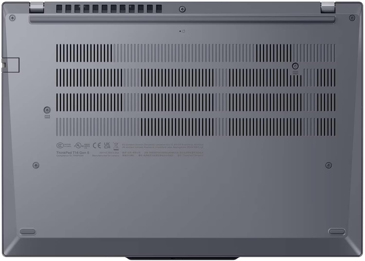 Lenovo ThinkPad T14 Gen 5 with Asset Tag, Intel Core Ultra 7 155U, 12C (2P + 8E + 2LPE) / 14T, Max Turbo up to 4.8GHz, 12MB