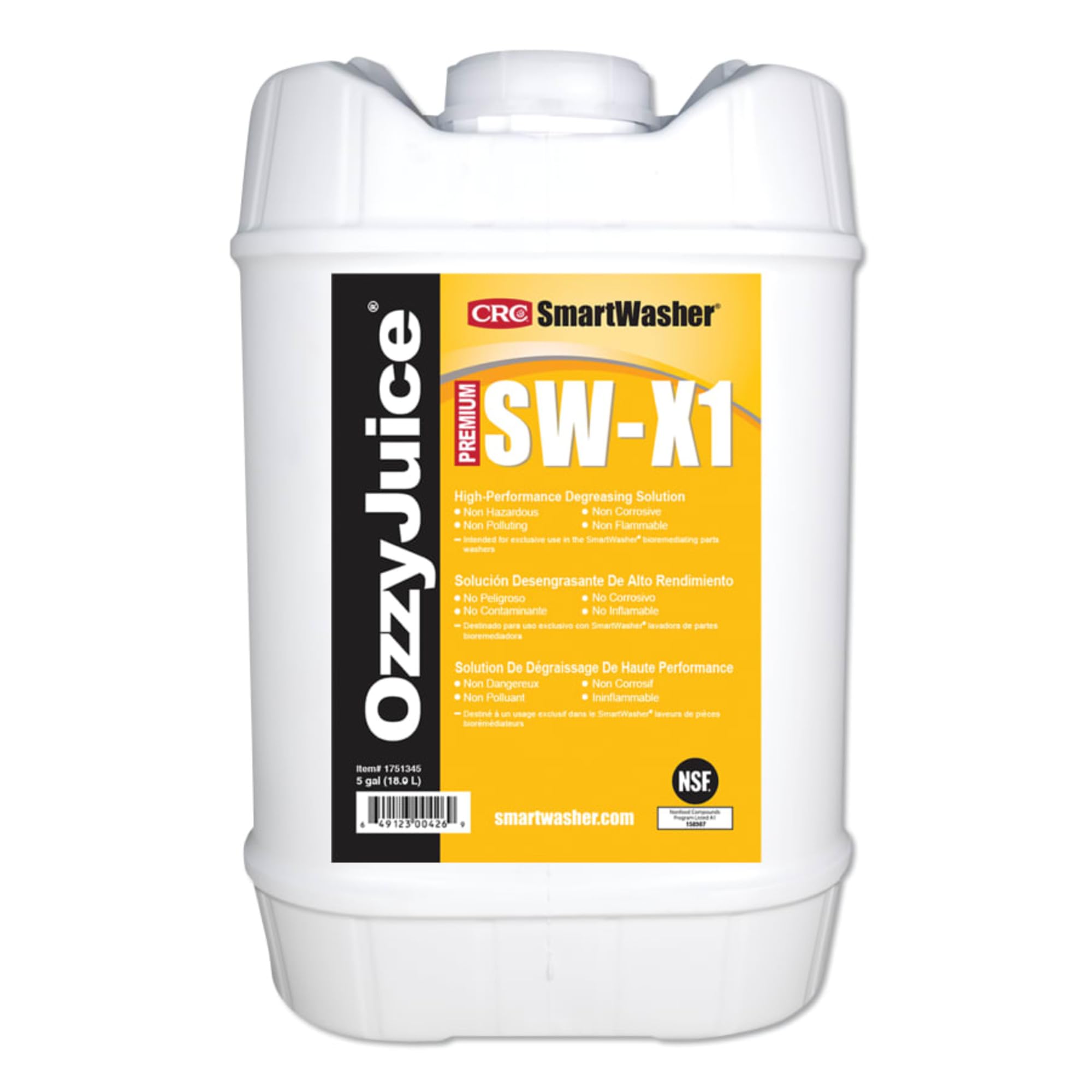 SMARTWASHER OzzyJuice SW-X1 HP Degreasing Solution - 5 Gal (1751304)