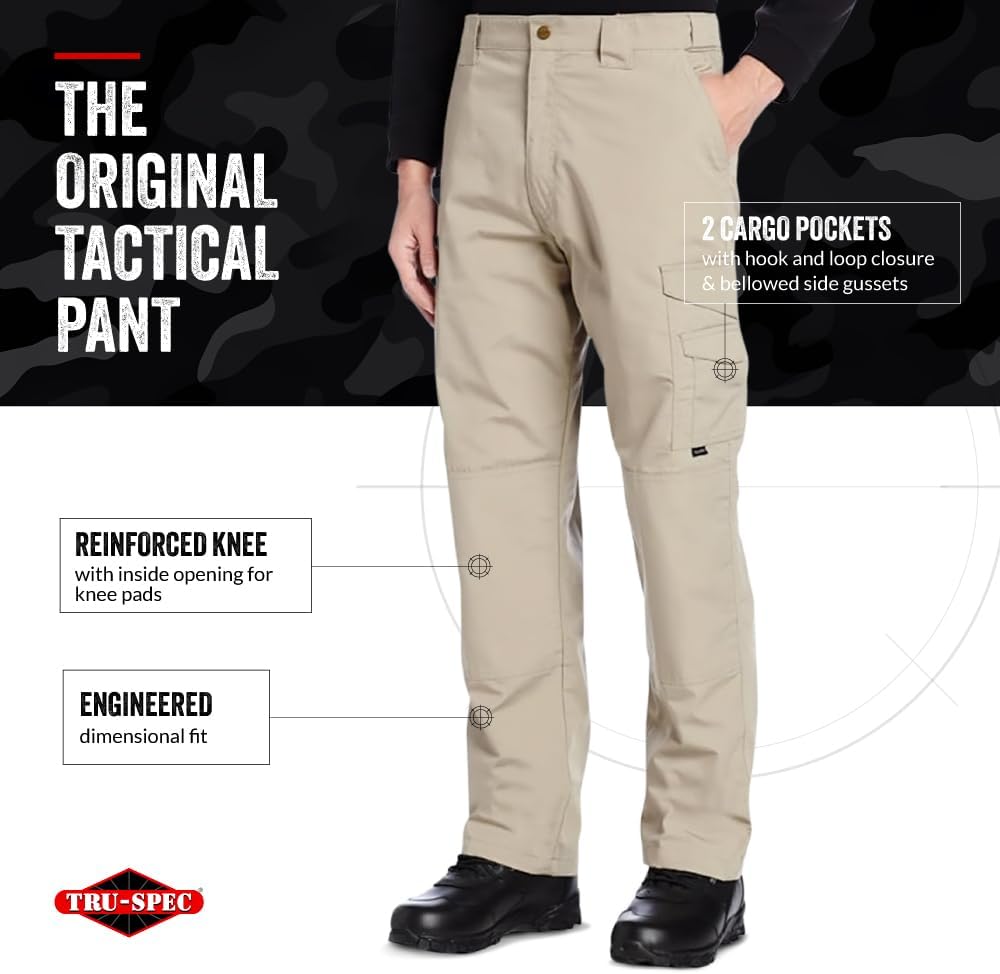 TRU-SPEC 24-7 Original Tactical Pants for Men with Concealed Carry and Knee Pad Openings