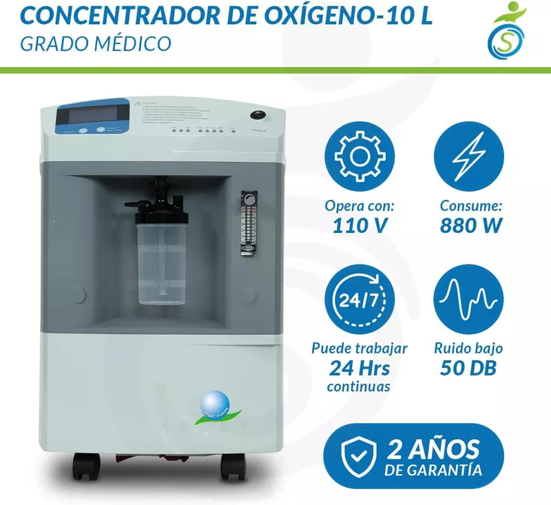 Concentrador de Oxigeno 10 Lts