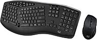 WKB-1600CB TruForm Media Wireless Ergonomic Keyboard & Optical Mouse Combo with 2.4 GHz RF, Split Design, Adjustable DPI & Multimedia Hotkeys
