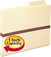 Smead 75487 1-Inch Exp File Pocket 2/5 Tab Letter Manila